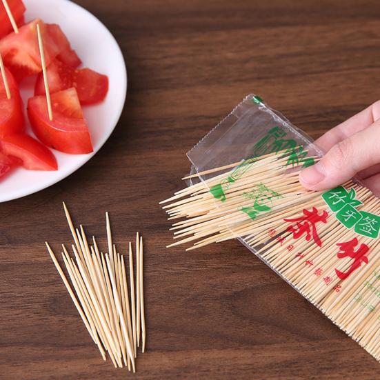 1000Pcs/Set Practical Dual-side Use Toothpick Eco-friendly Labor-saving Bamboo Dinner Toothpick for Home