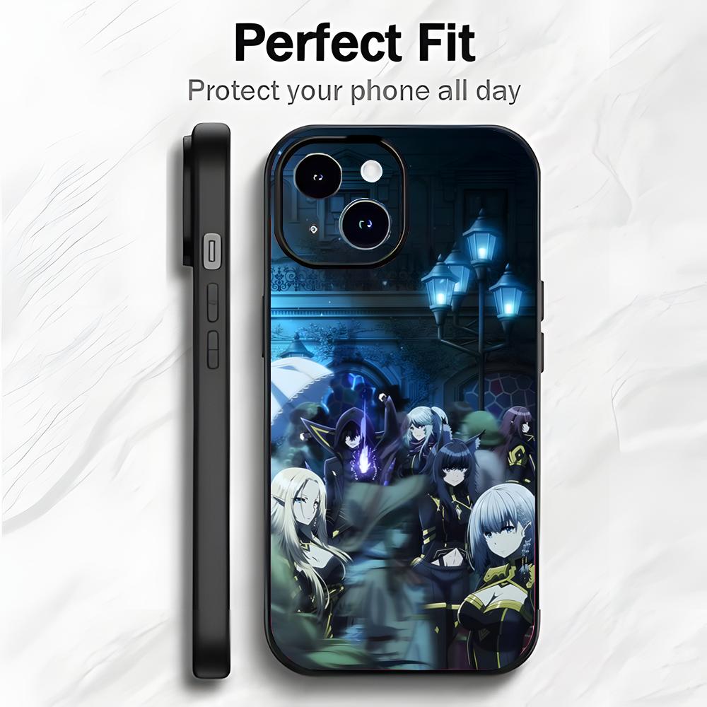 Isekai Fantasy Anime T-The Eminence In Shadow Phone Case Black Soft Packaging Lightweight For iPhone17 16 15 ProMax Phone Case