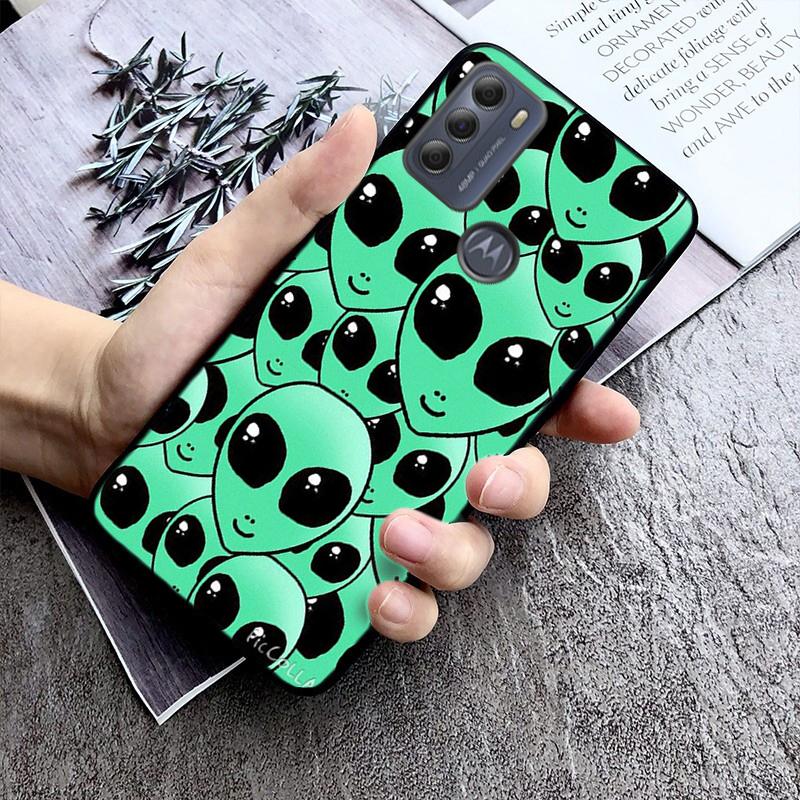 Alien UFO Phone Case for Motorola Moto E7 Plus E32 E20 E40 Edge 20 Lite G22 G52 G20 G30 G100 G60 G50 G10 G Pure G Stylus