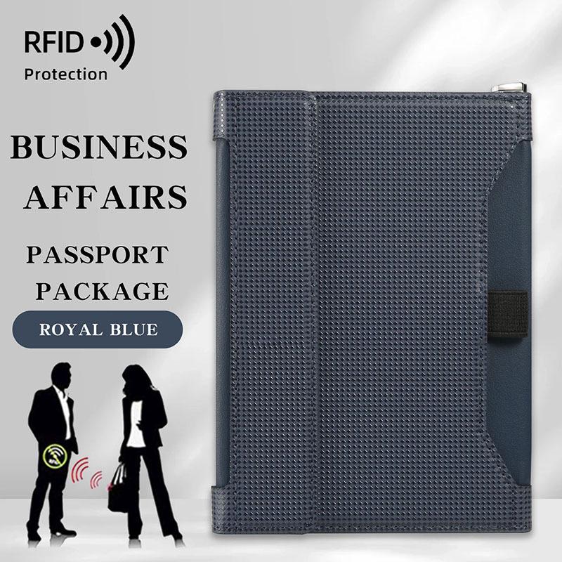 Anti-Theft RFID Passport Holder - Multifunctional, Fashionable, Large Capacity Travel Bag