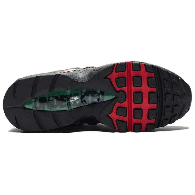 Undefeated X Nike Air Max 95 Black Unisex Sneakers Metallic-Silver Gorge-Green Sport-Red IB4453-001