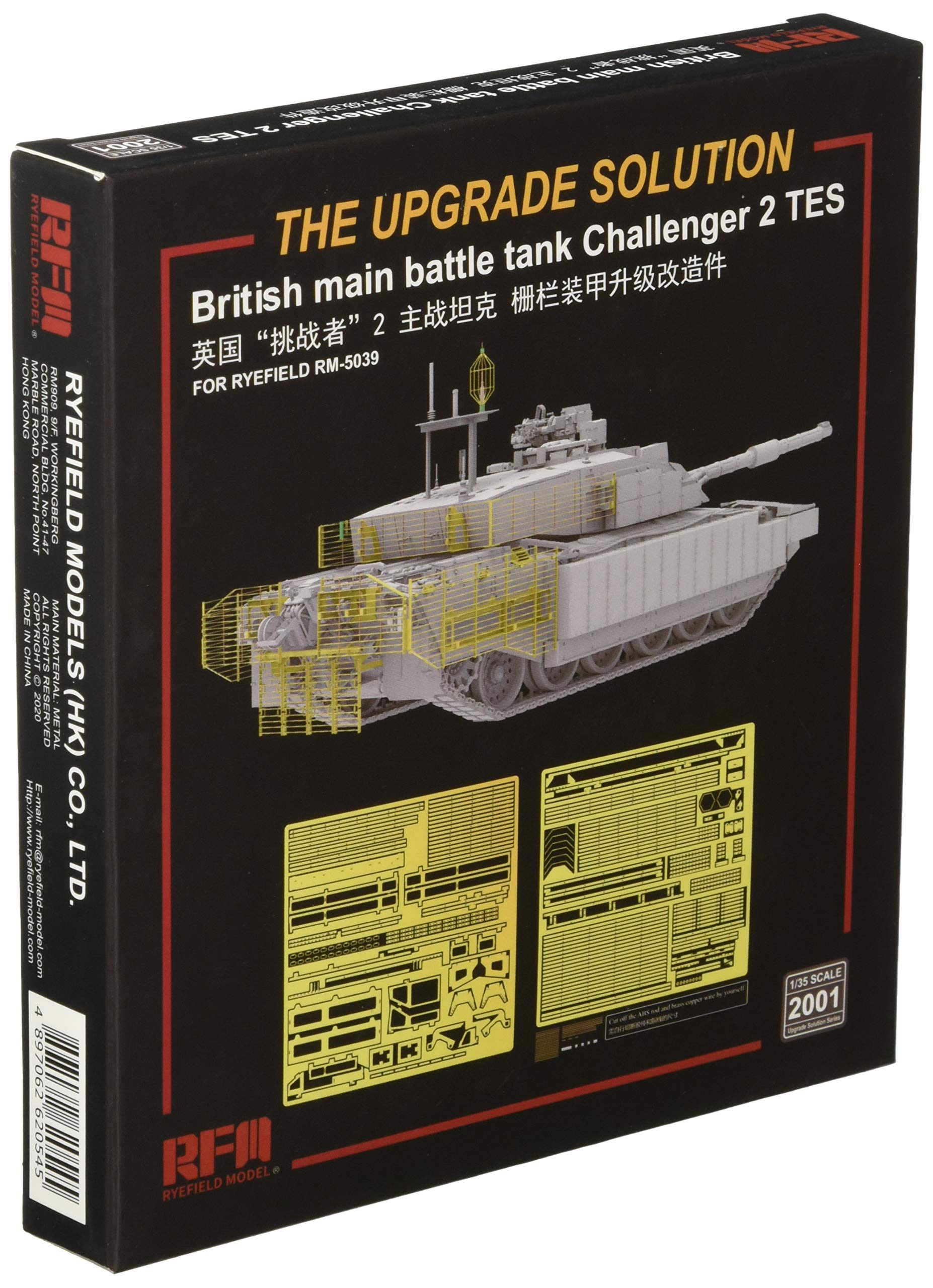 

Ryefield Models 1/35 Scale Photo-Etched Parts Set for British Army Challenger II TES Plastic Model Kit (Model Kit Parts) RFM2001