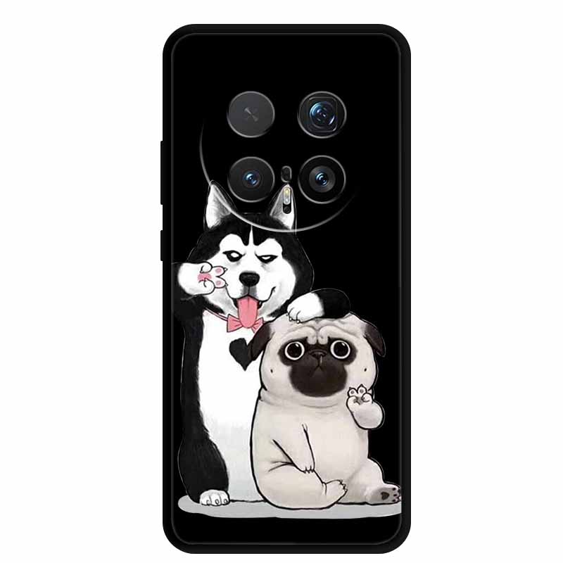 Cartoon Case For Honor Magic8 Pro 5G Case Black Silicone TPU Soft Back Cover For Honor Magic8Pro 2025 Case Shockproof Funda Para