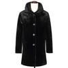 Mink Coat Men's New Mink Hair Warm Whole Mink Long Slim Fit with Hat Fur Casual Fur Jacket