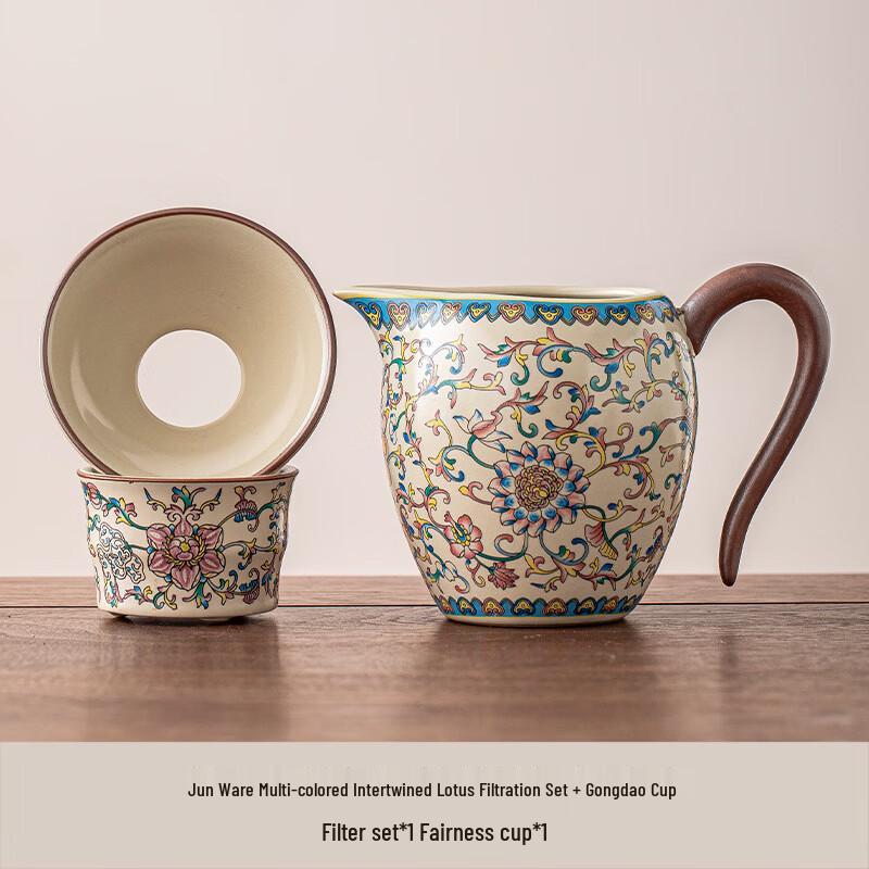 Ru Kiln Colorful Lotus Kung Fu Tea Accessories