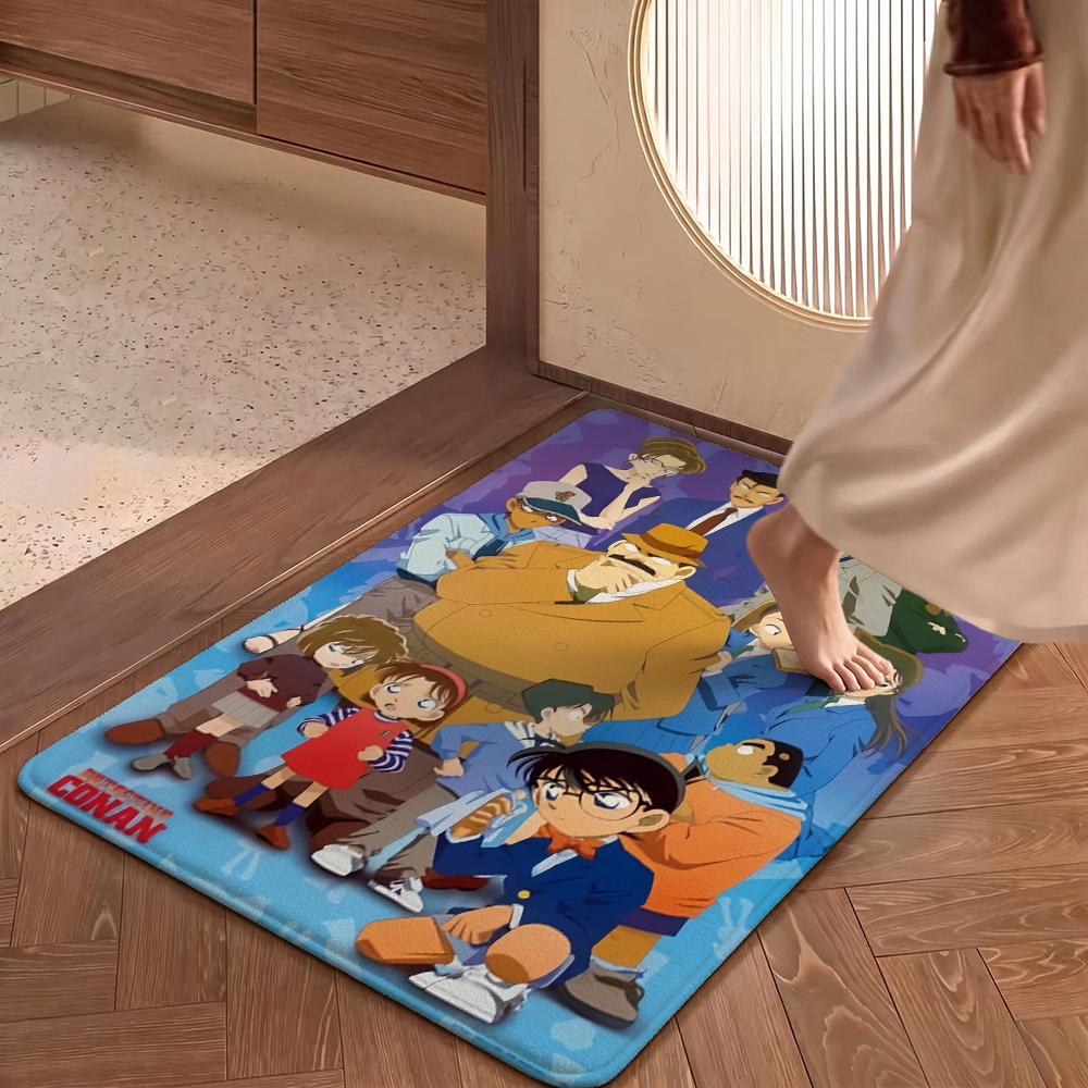 Detective Conan Anime Character Collection Theme Rug Thick Nonslip Carpet For Kids Bedroom Play Area Home Party Decor Great Holiday Gift