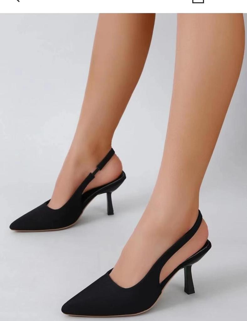 Fashion 2025 Summer Women Heels Sandals Red Pointed Slingback Sandals Shoes Green Black Kitten Heels Party Prom Ladies Stilettos tacones