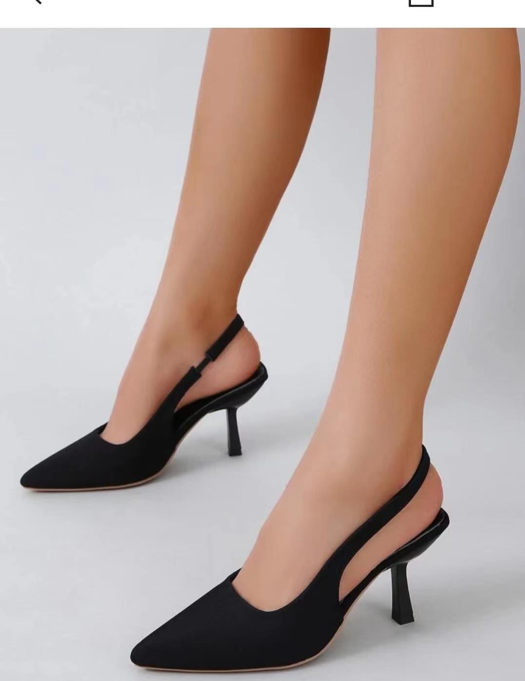 

Мода 2025 Лето Женские Туфли Сандалии Красные Остроносые Слингбэки Обувь Зеленые Черные Каблуки-рюмочки Вечеринка Выпускной Вечер Женские Шпильки tacones 42 чёрный