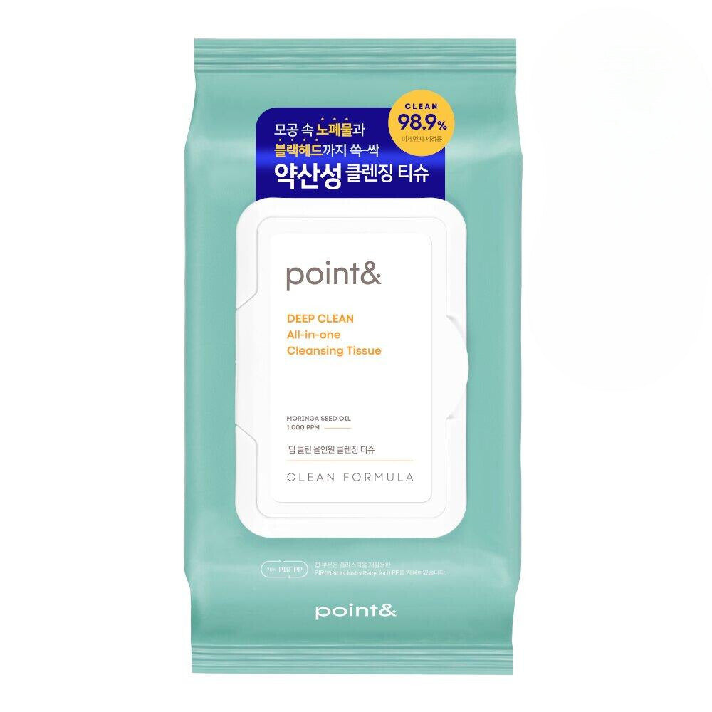 Point& Deep Clean All In One Cleansing Tissue 80 Sheets