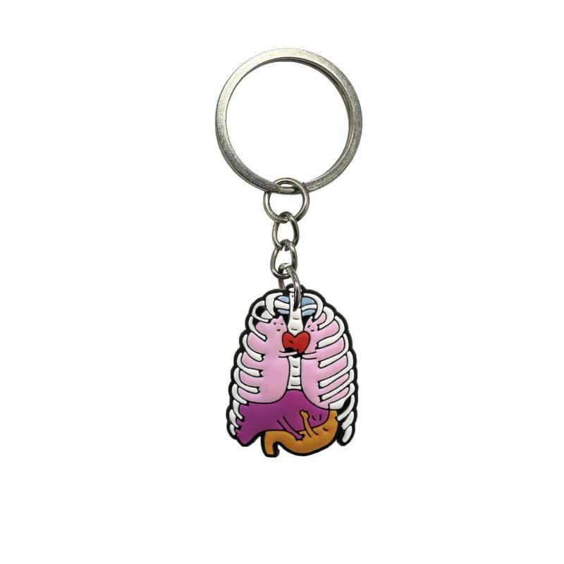 Cute Medical Themed Silicone Keychains With Blank Label Tags Lovely Cartoon Designs For Nurses Doctors Gifts Daily Use