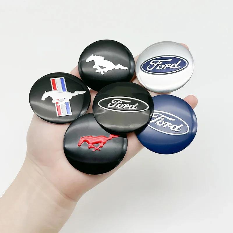 Car Sticker Ford New 2025 Hot 4Pcs 56mm Car Wheel Center Hub Cap Badge Logo Sticker For Ford Mondeo Focus Fusion Escape Kuga MK2
