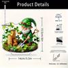  1pc Clover Green Gnome Creative Desktop Decoration, Acrylic Printed One-Piece L-Shaped Design, Suitable for Home, Farmhouse, Living Room, Bedroom 