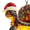 Vánoční ozdoby 3D buldok/želva vánoční stromek závěsné dekorace pro zimní sváteční párty domácí dekorace