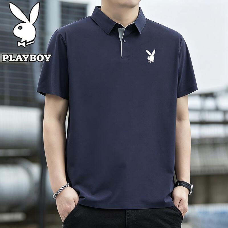 PLAYBOY Men s Summer Breathable Short Sleeve T-Shirt XL