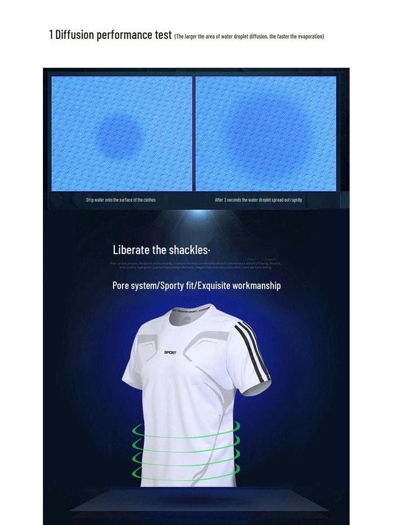 Men's Quick-Dry Sports Suit: Short Sleeve & Shorts for Gym, Running, Football - Spring/Summer Style