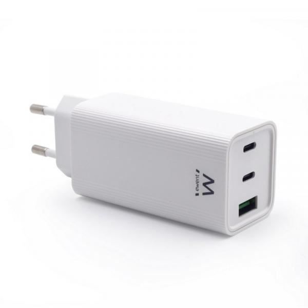 Chargeur USB-C - Ewent - EW1323 - Charge Rapide - 3 Ports - 65W