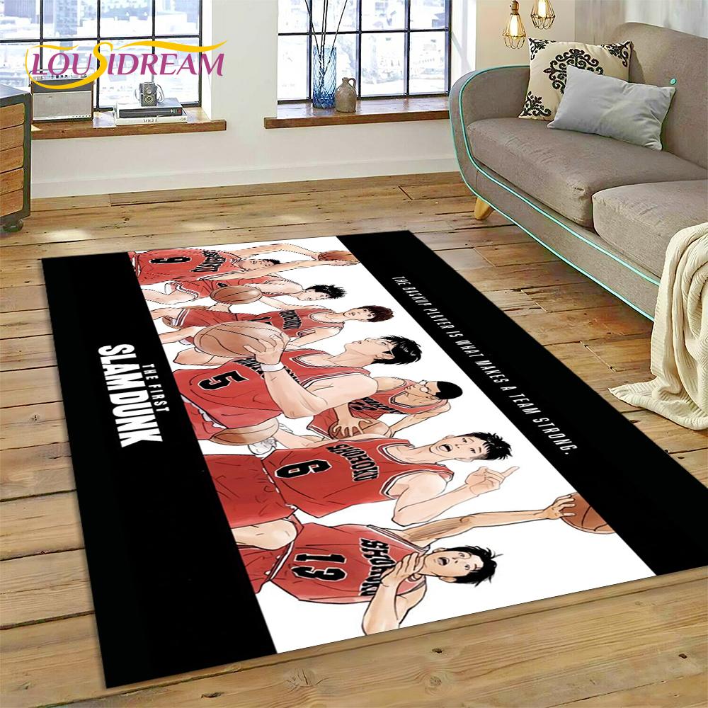 Cartoon Slam Dunk Basketball Anime Rug Carpet for Living Room Bedroom Home Decor,Floor Mat Non-slip Decoration for Sofa Doormat