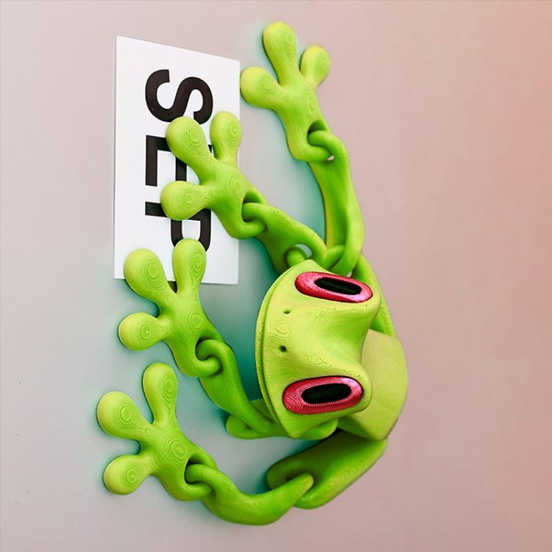 Black Technology Magnetic Suction 3D Printing Simulation Frog Figurine Movable Joint Magnetic Ornament Handicraft Decoration