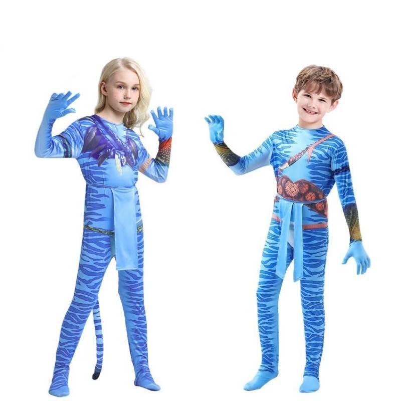 Avatar 2 Halloween Cosplay Bodysuit For Adults And Kids In Soft Milk Silk Fabric