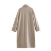 Gabardina larga de lana con botones y doble botonadura, versátil, informal, para otoño e invierno, nueva moda para mujer