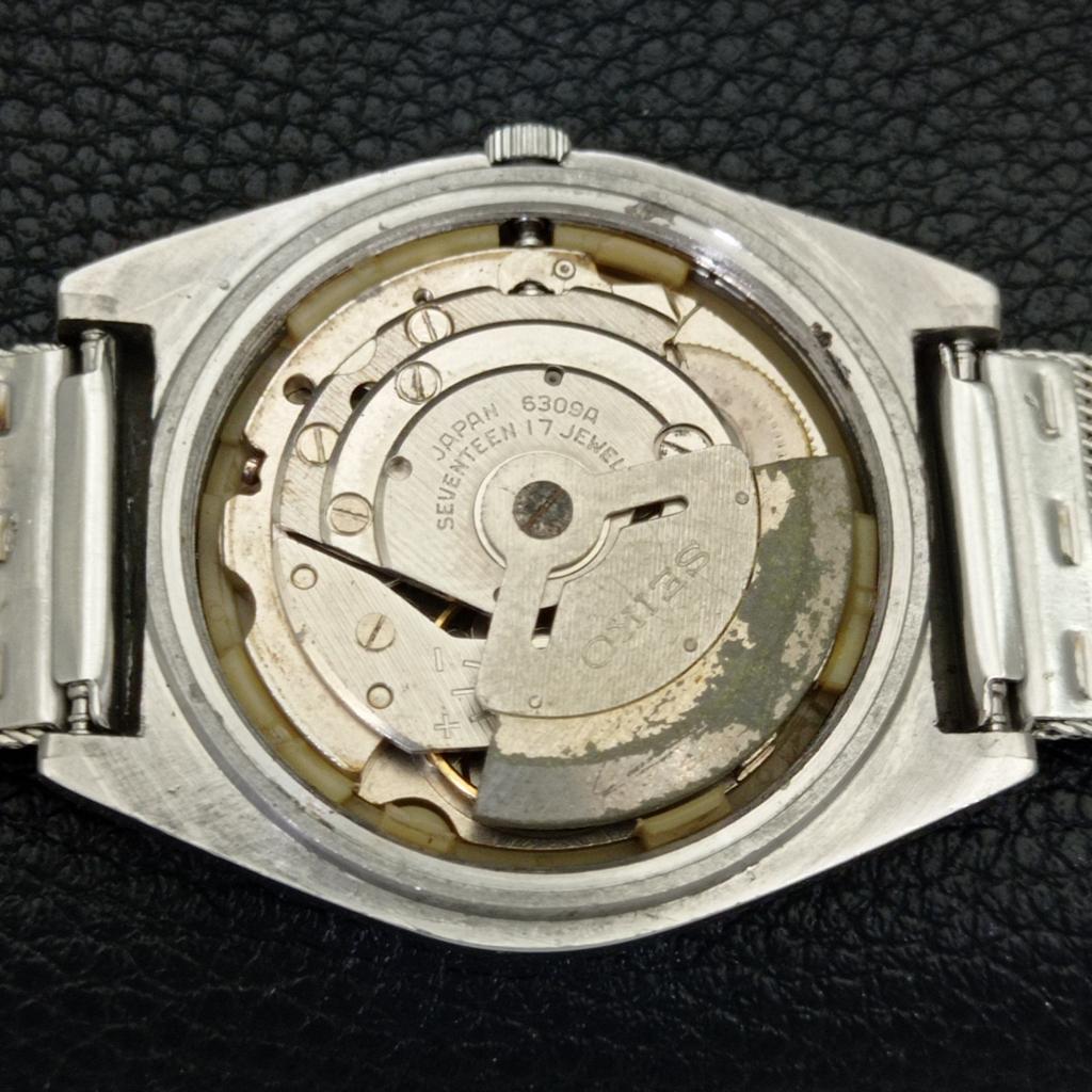 AUTOMATIC VINTAGE SEIKO 5 JAPAN 6309A MENS BLUE COLOR DIAL WATCH a702622-1 R209-a702622