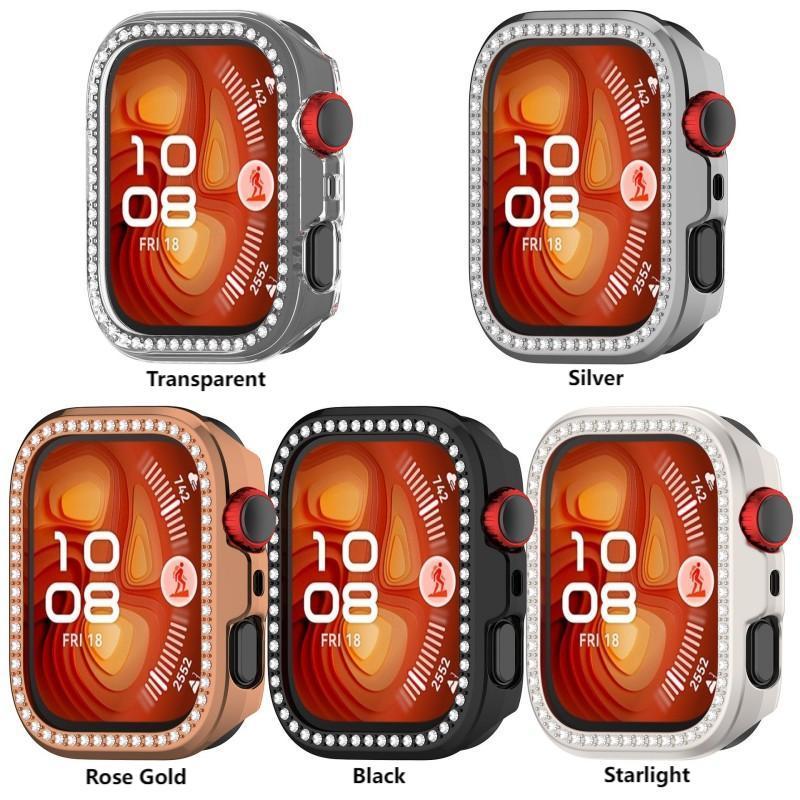 Bling PC Hollow Case for Huawei Watch Fit 4Pro Fit 4  Watch Frame Diamond Crystal Bumper Shell for Huawei Watch Fit4 Accessorie