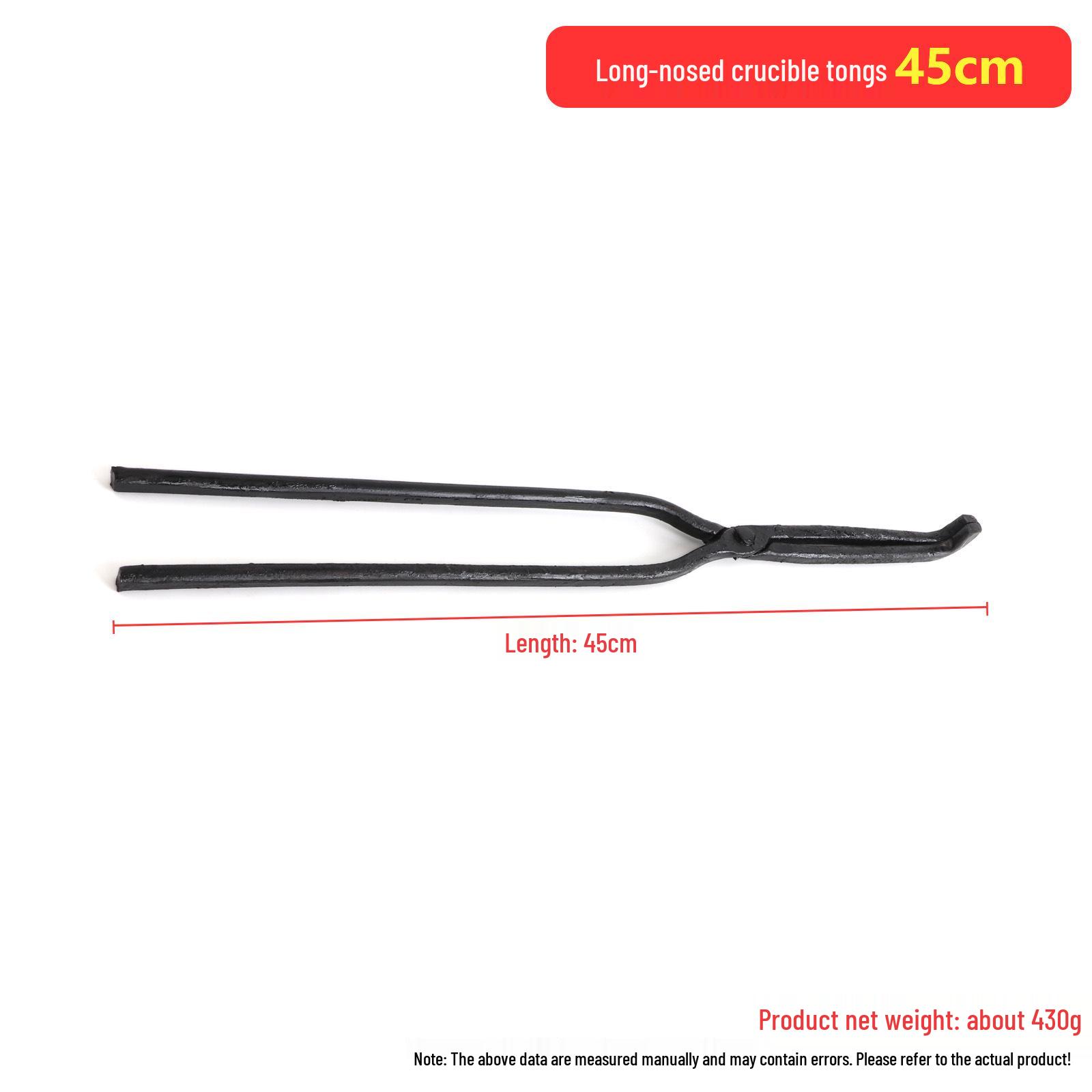 Stainless Steel Extended Bent Nose Crucible Tongs for Jewelry Clamping
