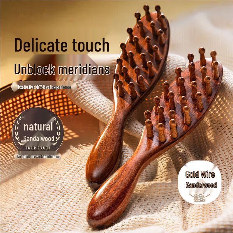 Natural Wood Meridian Massage Comb