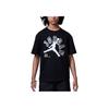 Varsity Jumpman Graphic Print Casual Crew Neck T-Shirt Kids Tops Black White FV2530-011