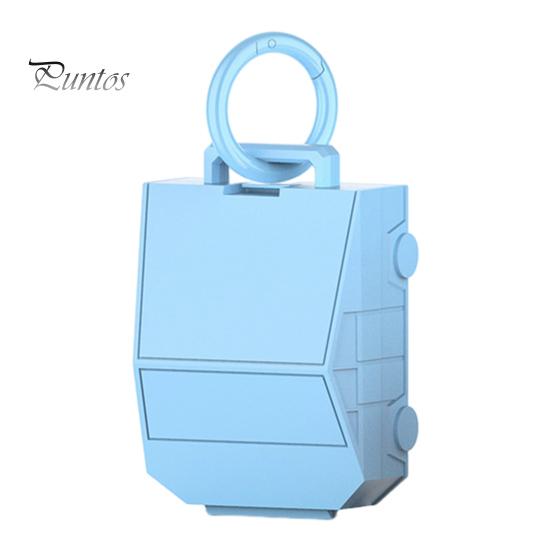 

Дорожный ящик для хранения ювелирных изделий, надежный механизм блокировки, компактный дизайн, портативный держатель колец и сережек, чехол для хранения синий