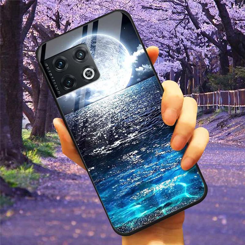 Für OnePlus 10 Pro 5G Hülle 6,7'' Gehärtetes Glas Sternenmarmor Harte Rückseite für One Plus 10Pro Funda Capa Oneplus10pro Coque