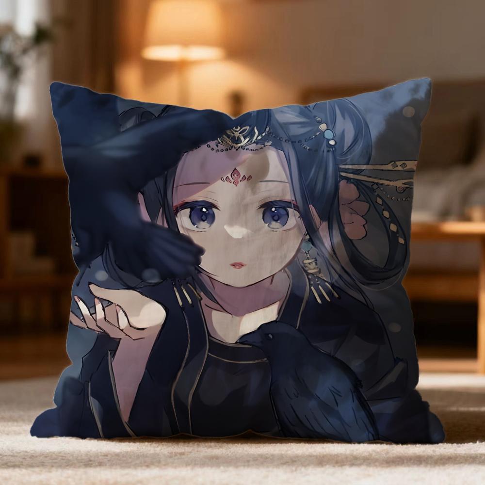

Hot RRaven of the Inner Palaceer Cushion Cover Soft Washable Pillow Case Multi-Scene for Couch Bed Travel Office Use 30cmx30cm