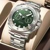 Luxe Heren Polshorloge Top Lichtgevend Waterdicht Datum Heren Klok Roestvrij Staal Heren Quartz Horloges + Doos