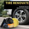 Tire Wax Tire Coating Paste For Car 50g Automotive Maintenance Black Restoration With Sponge For RV Road Trip Commuting Garage