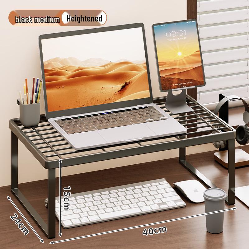 Iron Art Desktop Laptop Stand with Cooling Base and Monitor Bracket