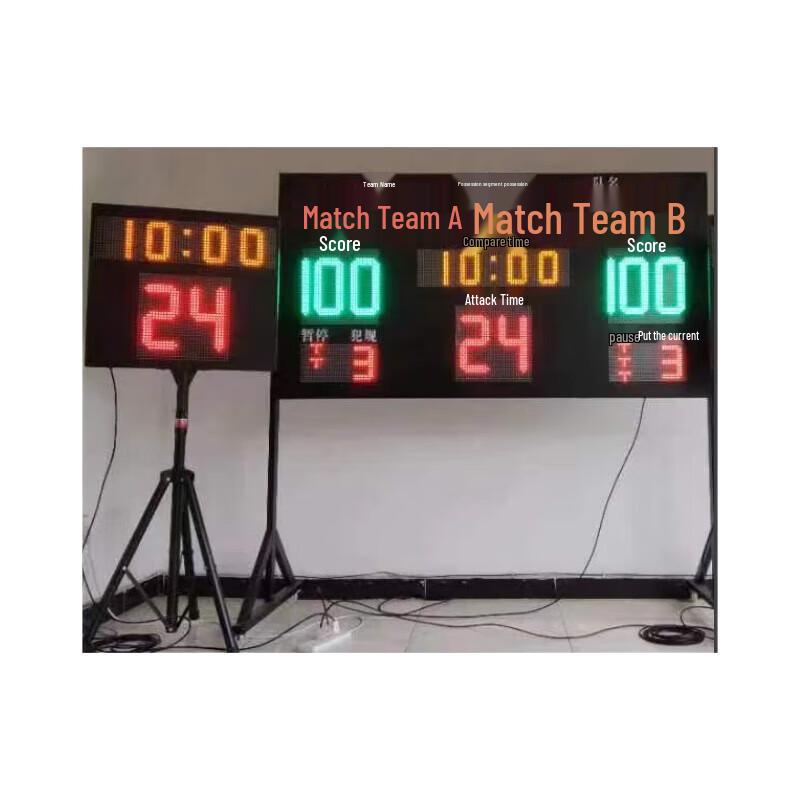 Basketball Electronic Scoreboard & 24-Second Timer
