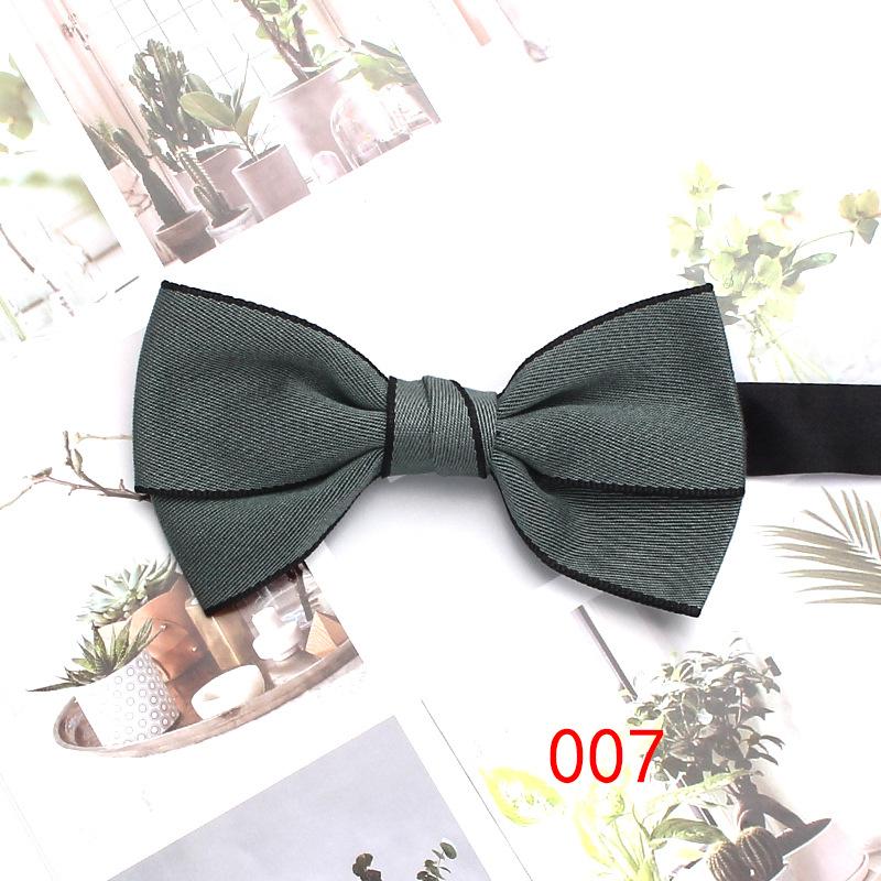Dress Double Men'S Bow Tie Solid Color British Business Bow Tie Wedding Best Man Wedding Shirt Bow Tie