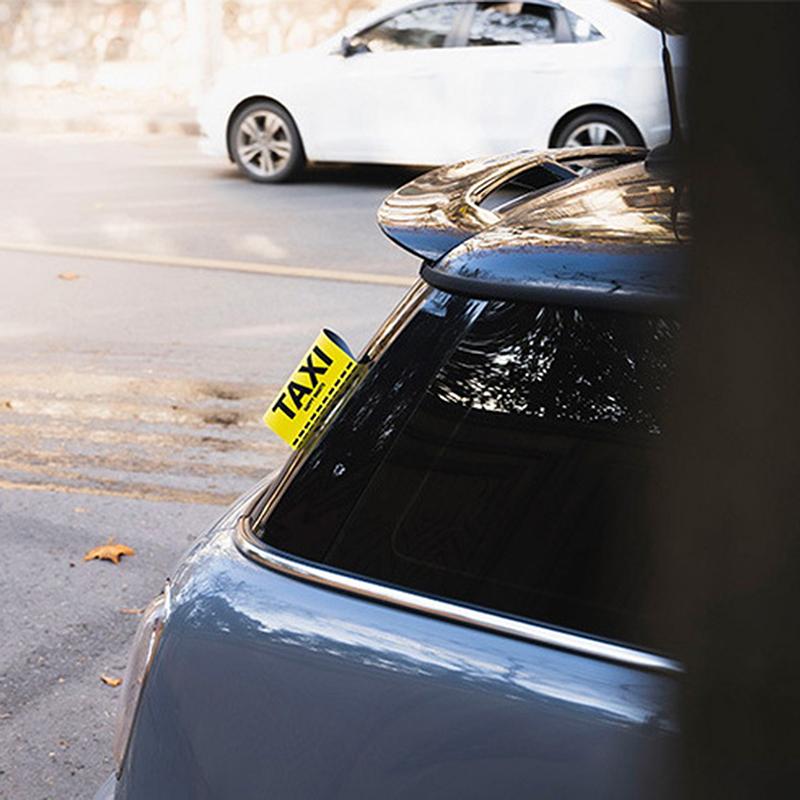 Vinyl Fake Taxi Tag Samolepka na auto Žlutá Exteriér Auto Decal Charm Kolo Motocykl Tuning Okno Čelní sklo Dekorace vozidla