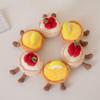 Cute and Fun French Lemon Tart Strawberry Mousse Egg Tart Dessert Doll Plush Toy Doll Desktop Ornaments