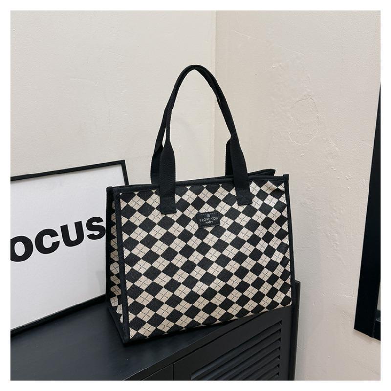 

New fashion diamond tote bag popular versatile large-capacity bag handbag women s high sense чёрный
