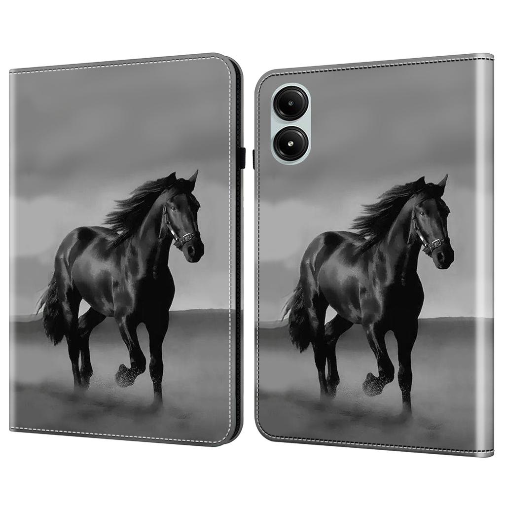 Etui na Xiaomi Redmi Pad Pro z klapką, podstawką, skórzane etui na tablet z nadrukowanym wzorem