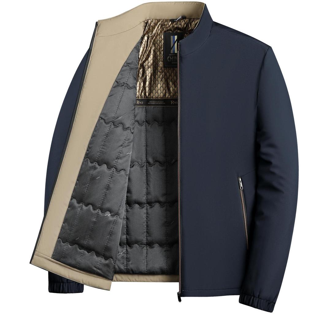 Men's Plus Velvet Thick Cotton Jacket for Autumn/Winter – Middle-aged & Elderly