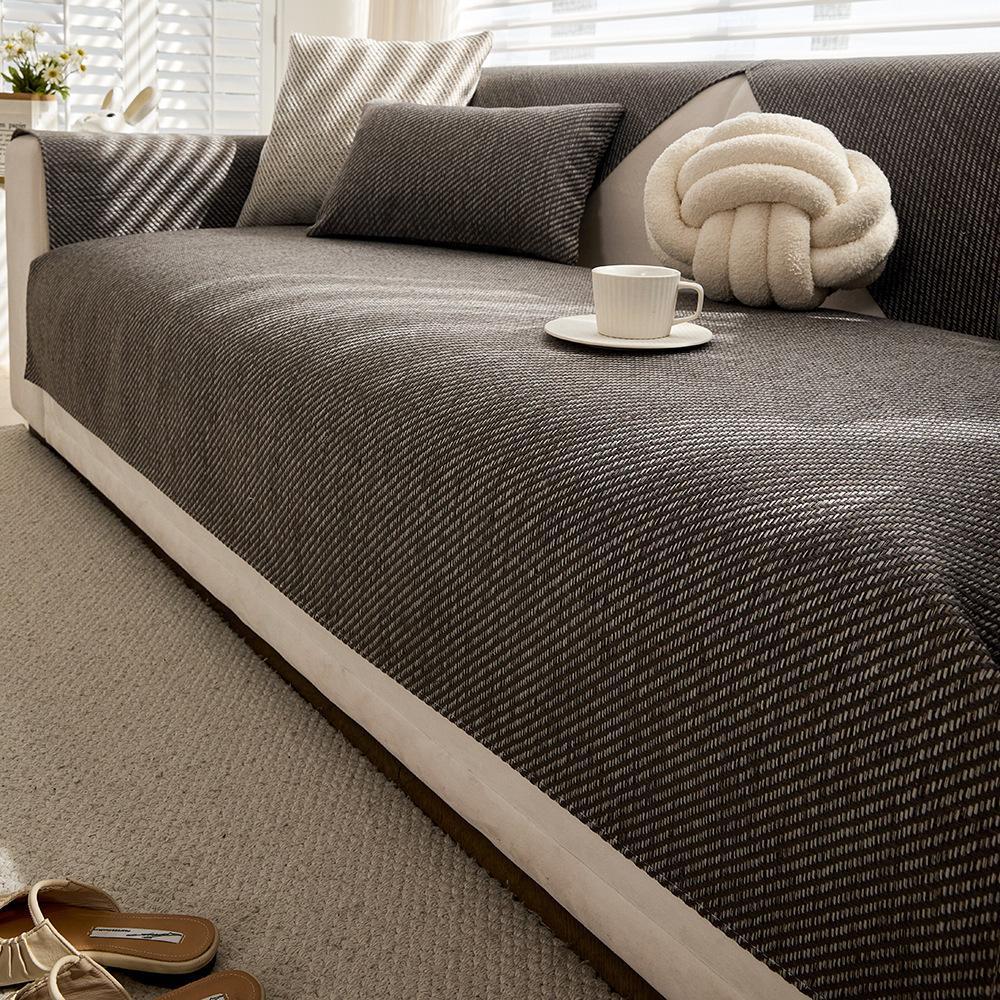 

New Sofa Cushion Light Luxury High-End Four-Season Universal Non-Slip Leather Sofa Special Cover Cover Cloth Seat Cushion Cover Towel 70*70cm