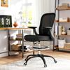 Draughtsman Chair, Mesh Drafting Chair, Ergonomic Office Chair with Flip-up Armrest, Adjustable Foot Ring, Black