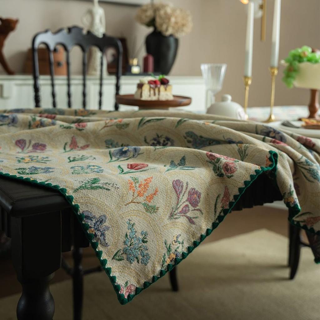 Kitchen Dining Table Cotton Linen Rectangle Table Cloth