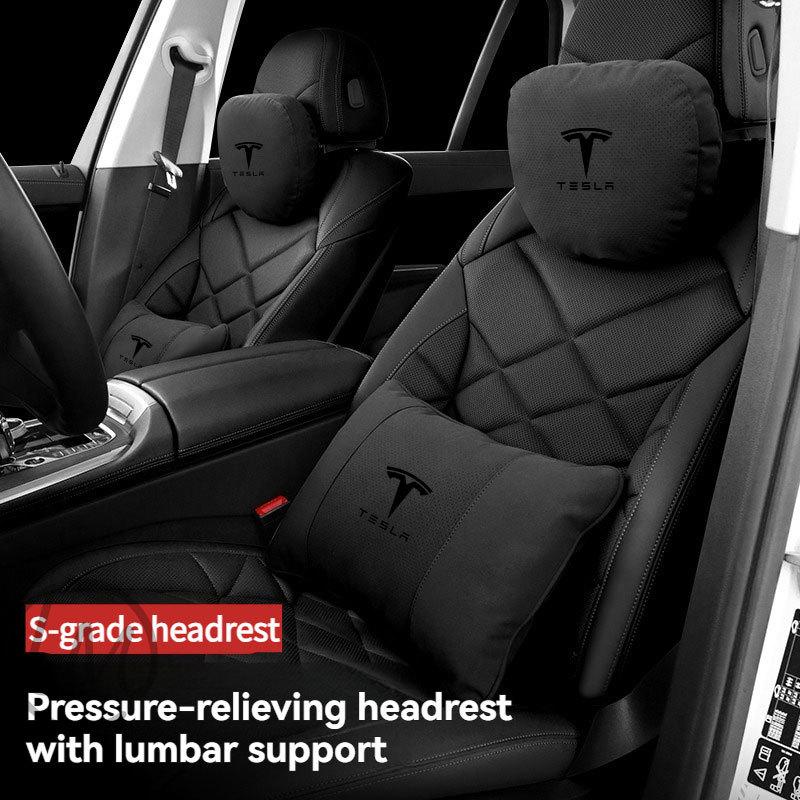 AMJ1 For Tesla Model 3 Y X S Neck Pillow Headrest Pillow Automobile Seat Neck Rest Auto Seat Head Support Pillow Car Accessories