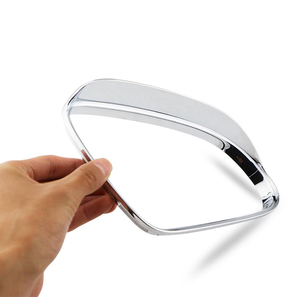 Car Side Door Rear View Turning Mirror Eyebrow Cover Trims for Hyundai Kona 2017-2023 Accessories Chrome Carbon 2pcs/Set