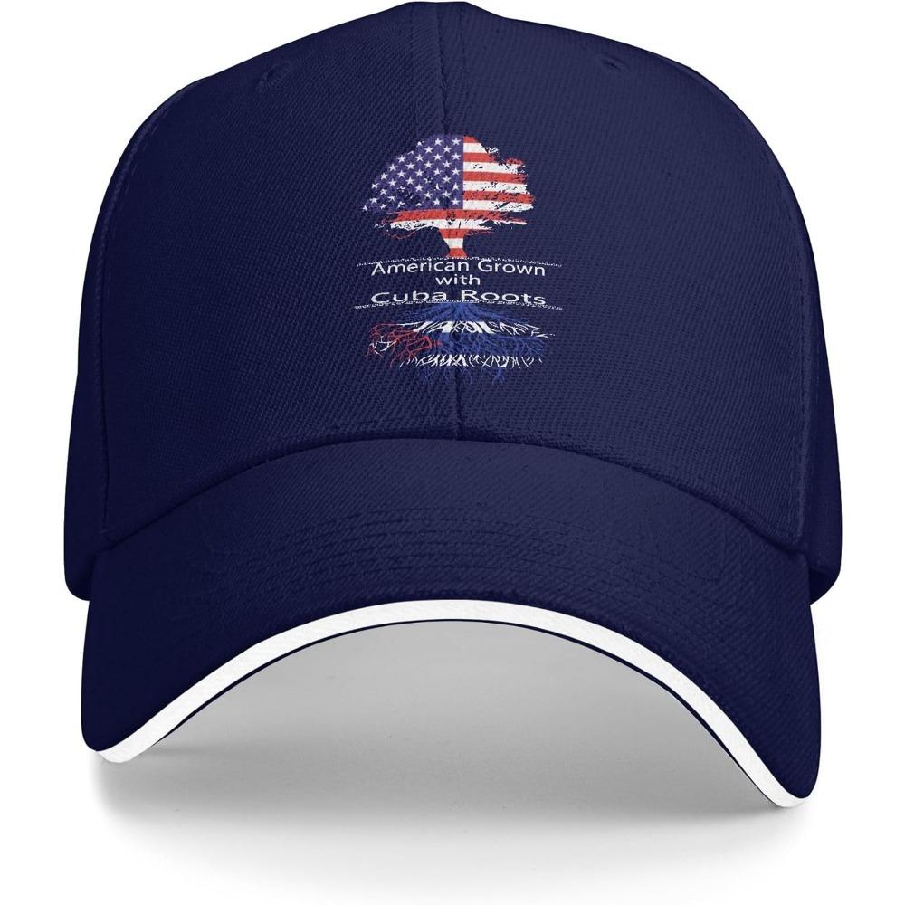 Sandwich Baseball Cap for Men & Women, 3-Layer Contrast Design Adjustable Hat, Lightweight Durable Cap