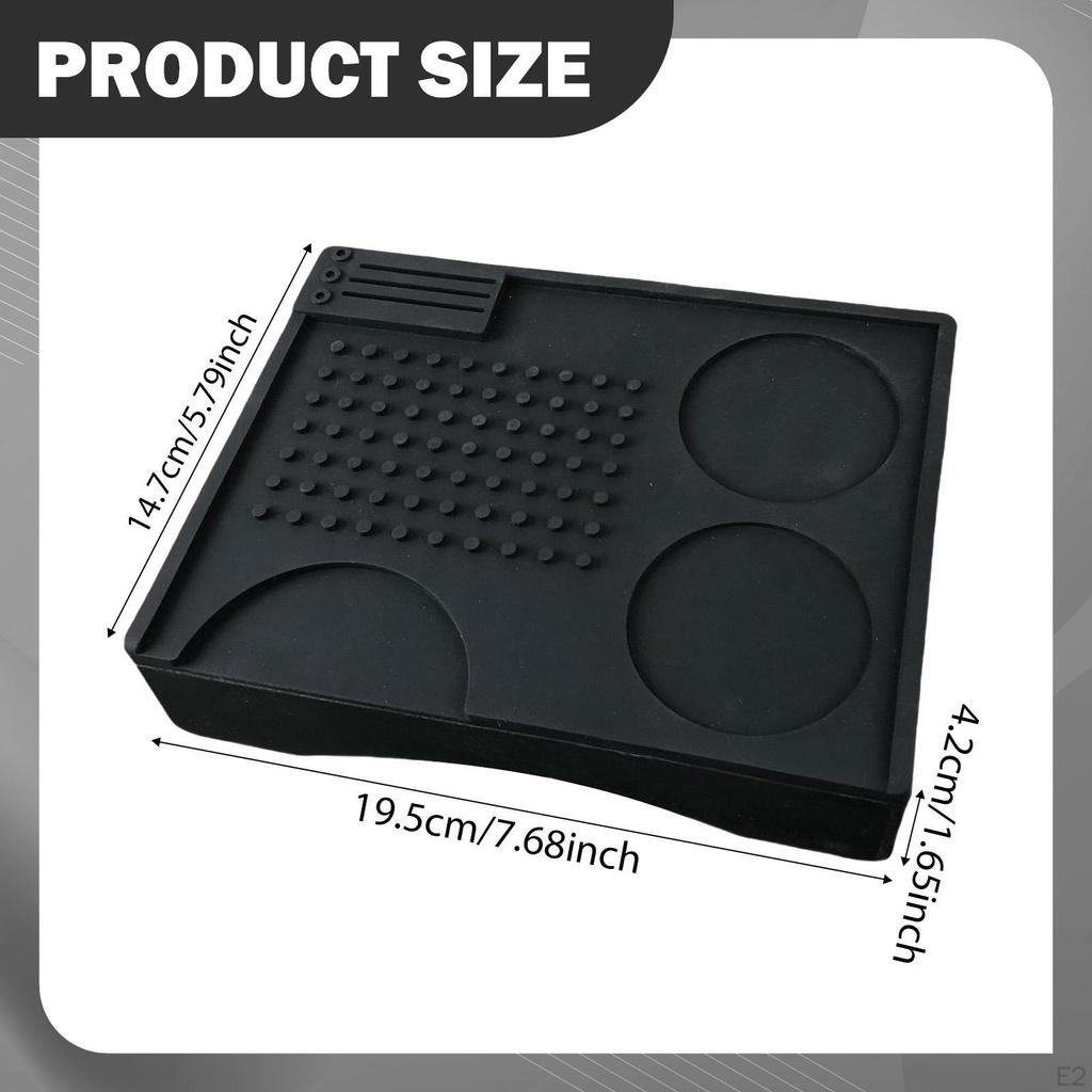 Coffee Tamper Mat Tamping Pad Anti Slip Reusable Soft Holder Espresso for Kitchen