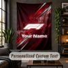 Personalisierte Wandtapisserie, F1 Benutzerdefinierter Text, Weiches Stoff-Wandbild Für Innenraumdekoration